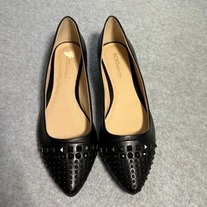 BCBGeneration Black Studded Pointed Toe Ballet Flats Womens Size 7